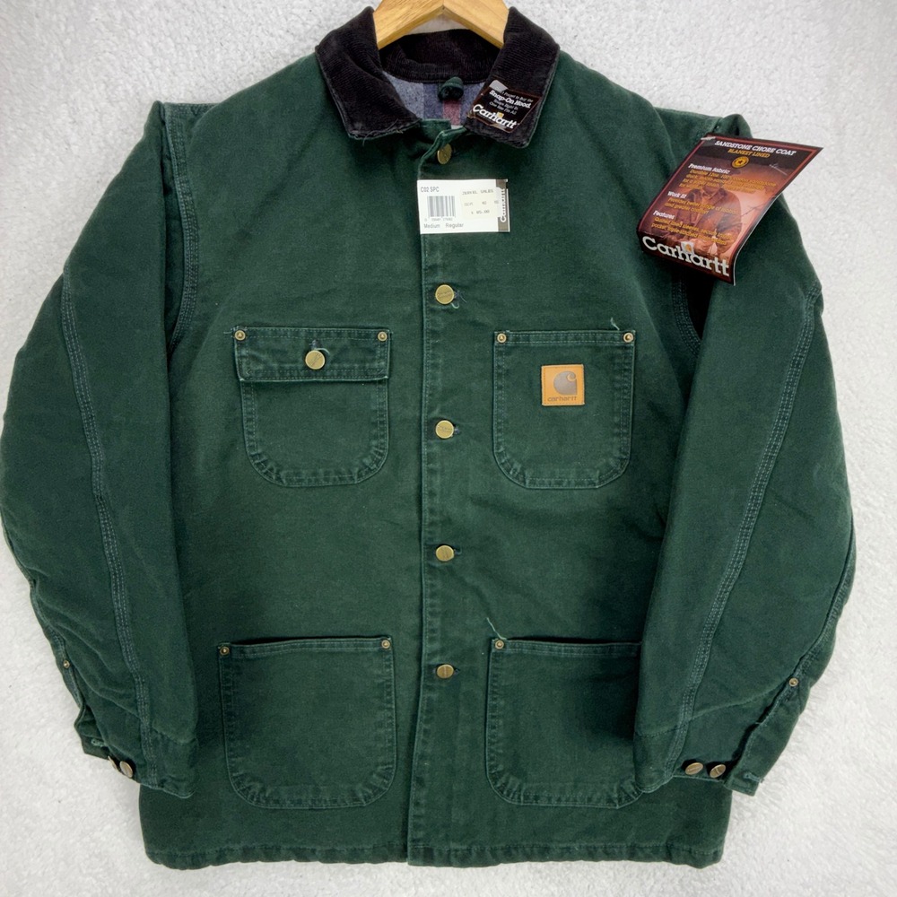Carhartt Chore Coat Blanket Lined Mens Medium C02 SPC Spruce Green NWT NOS